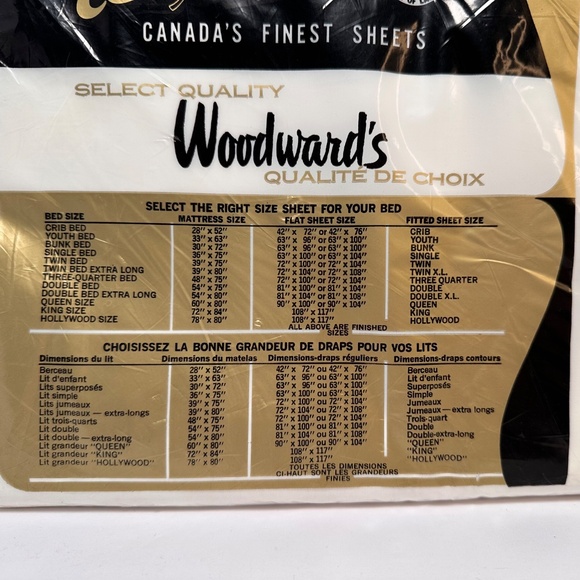 Vintage Tex-Made for Woodward’s Flat Sheet – Double Bed – New Old Stock - Picture 4 of 4